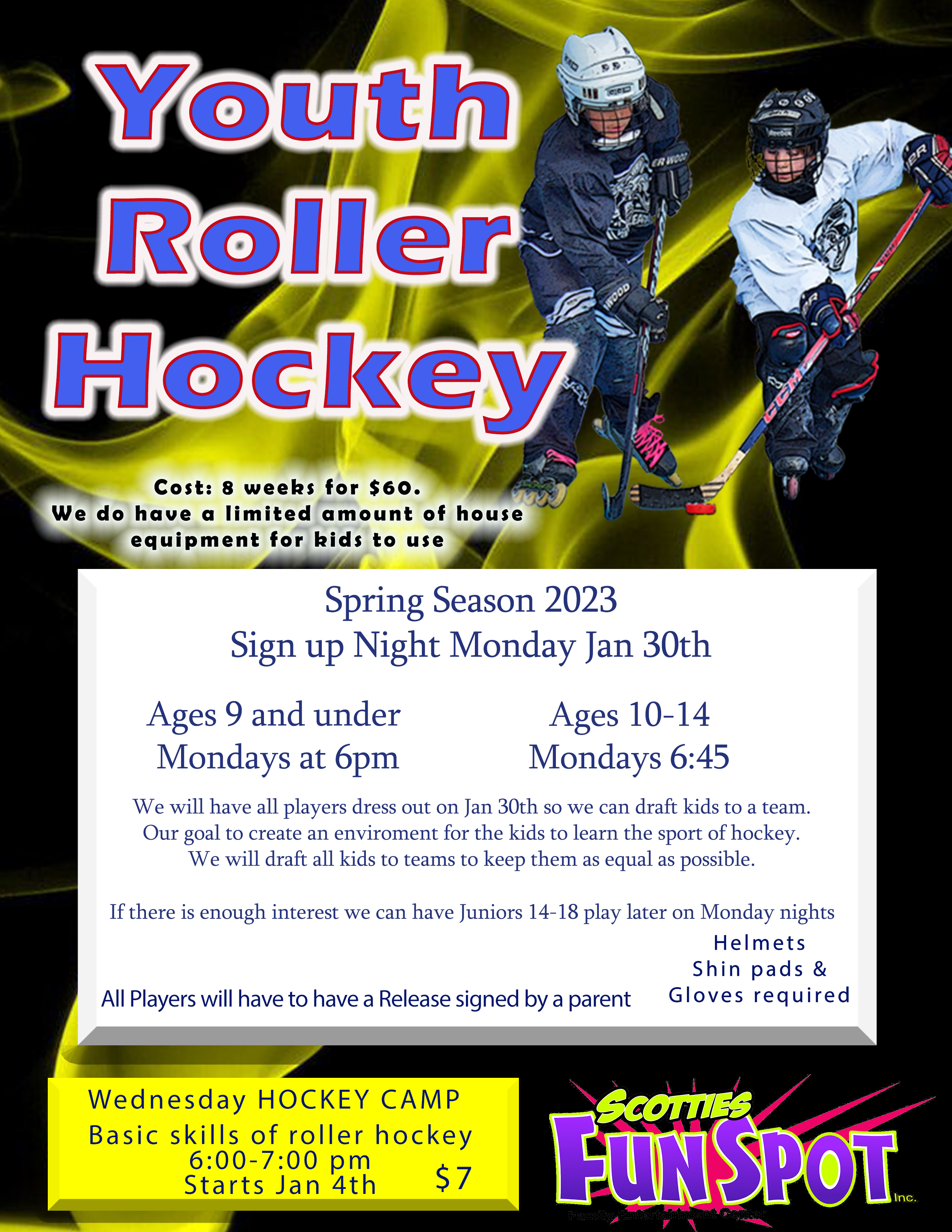 youth roller hockey spring 23