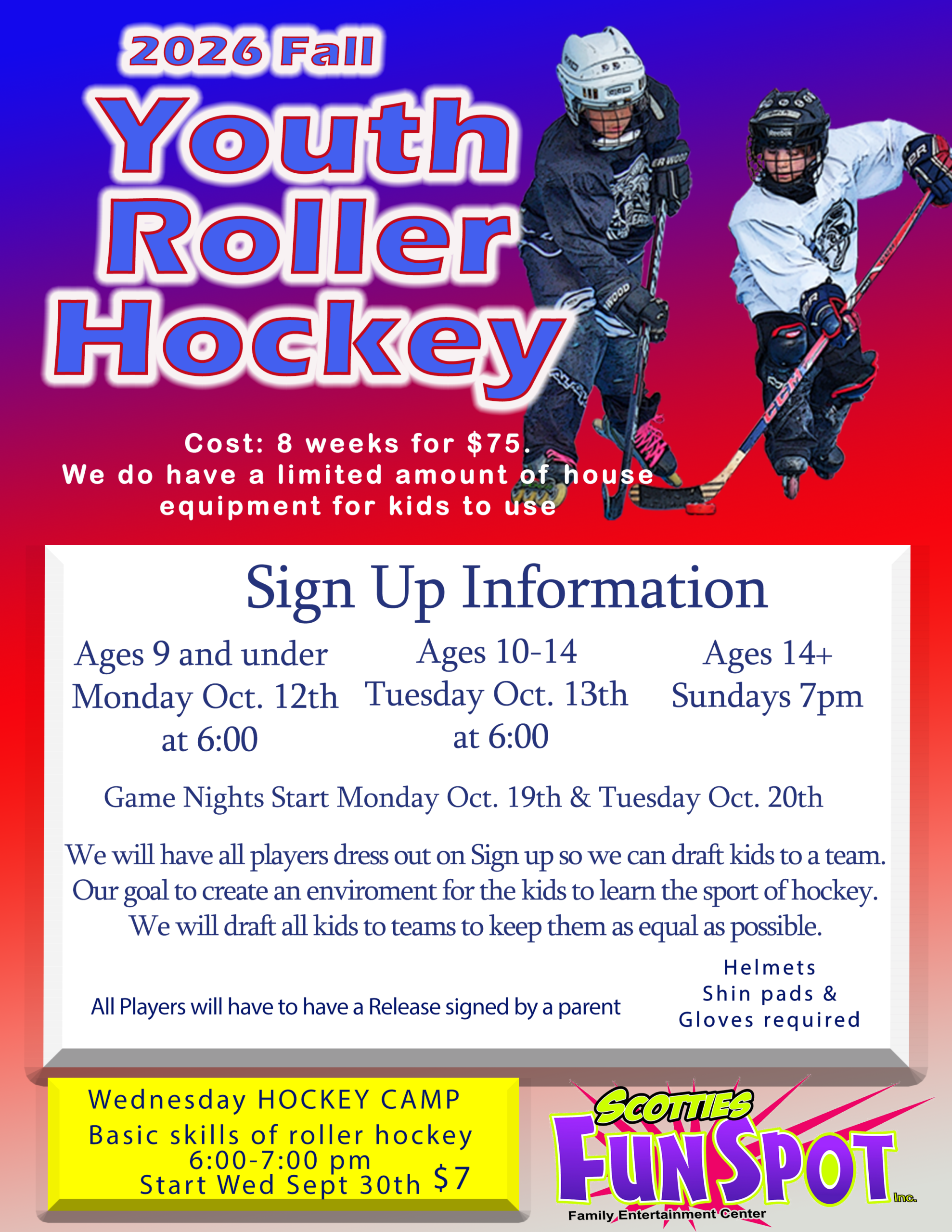 youth roller hockey fall 26.2